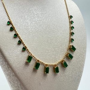 گردنبند لوکس آرین گلد سبز